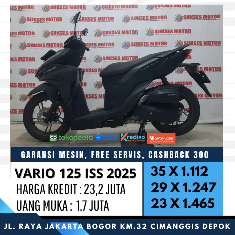 Honda Vario 125 Cbs Iss Keyless 2025 Unit Mulus Like New CASH/KREDIT