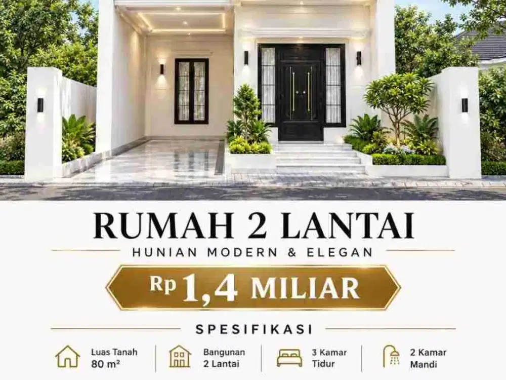 PROMO TERBATAS – RUMAH PREMIUM 2 LANTAI DI TAMAN MINI II, LUBANG BUAYA - JAKARTA TIMUR