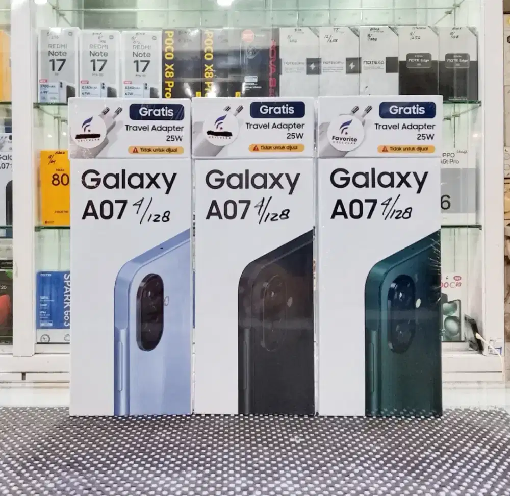 BARU..SAMSUNG A07 RAM 4+4/128 SEGEL/GARANSI RESMI.