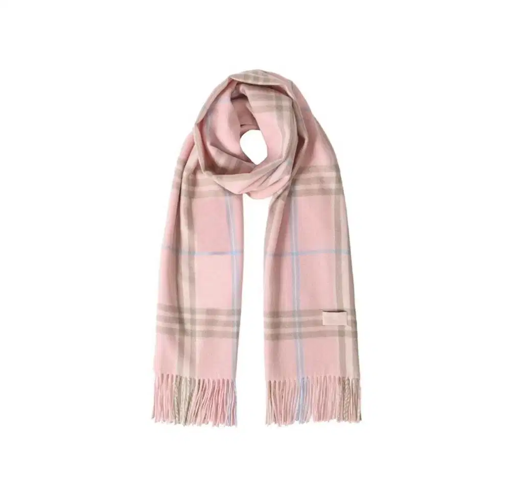 SYAL SCARF MUFFLER WOOL MARDI MERCREDI PINK CHECK