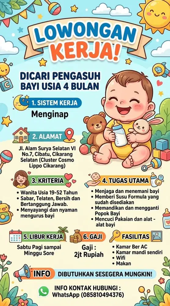 Di Butuhkan Segera!
