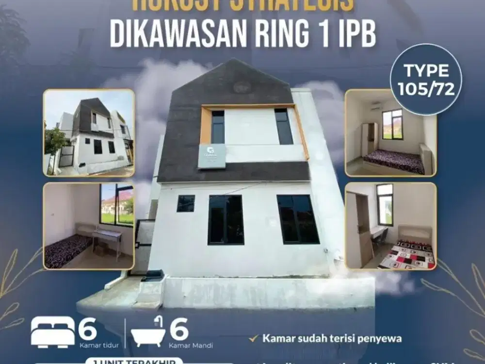 [READY] JUAL Kosan IPB (6 KAMAR, KAMPUS IPB) Kost FURNISHED di Kota Bogor Barat (QIA) DB