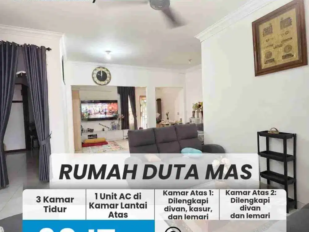 Disewakan Rumah Duta Mas 3kt 2km