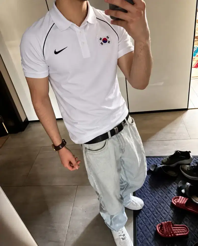 Kaos polo shirt NIKE white colour Size XL