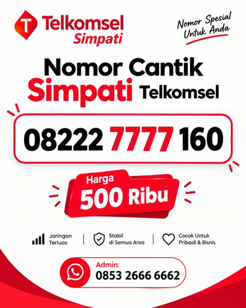 Nomor cantik simpati telkomsel rapih 7777