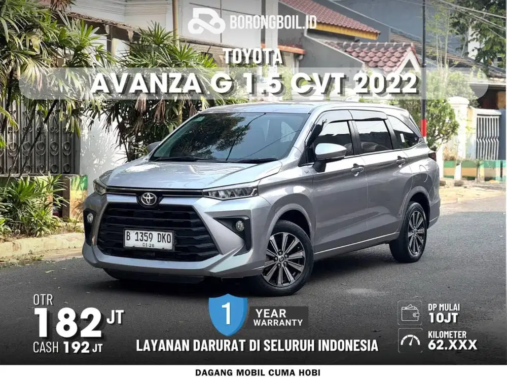 TERMURAH!!AVANZA G CVT 2022 SIAP PAKAI