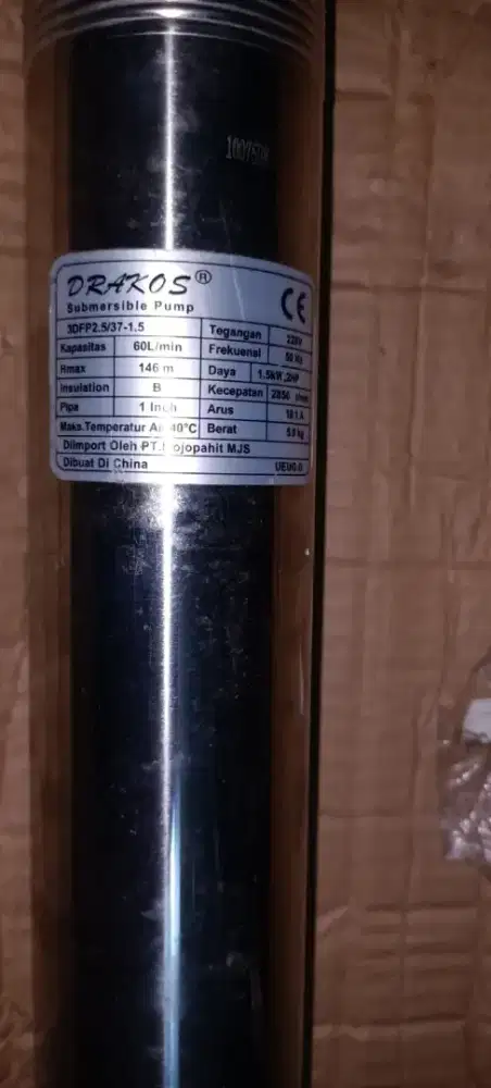 3DFP MESIN POMPA SATELIT AIR CELUP SUMUR 2HP 3 SUBMERSIBLE DRAKOS