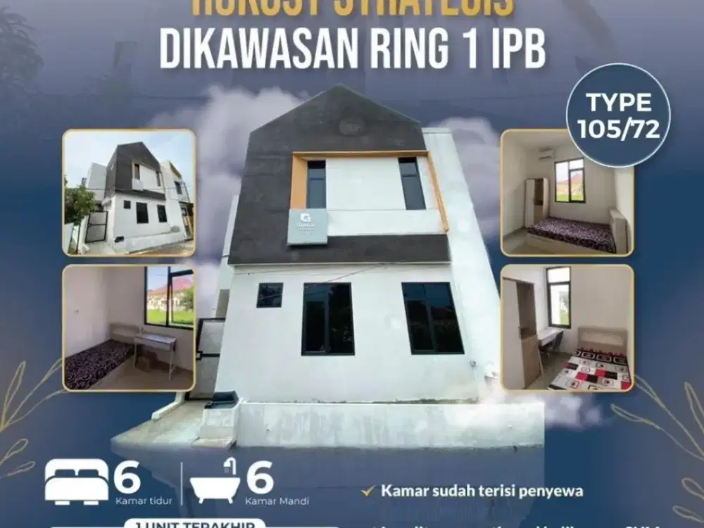 Dijual Kos Kosan 6 Kamar 100% Okupansi Dekat IPB Dramaga, Nego