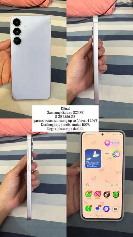 Dijual Samsung Galaxy S25 FE icyblue 8GB|256GB