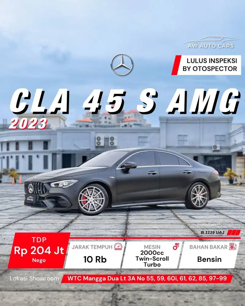 Mercedes Benz CLA 45 S AMG NIK 2023 mdl 2024 CLA45S CLA45 2022 4matic