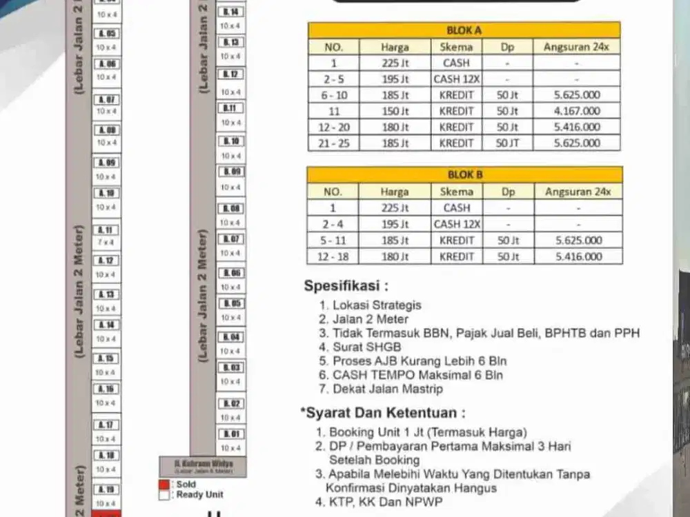 tanah murah cash dan kredit akses mudah padat peduduk