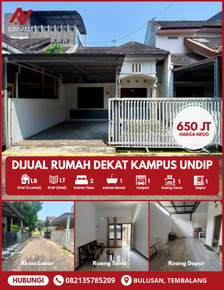 Rumah Strategis Murah Dekat UNDIP Tembalang