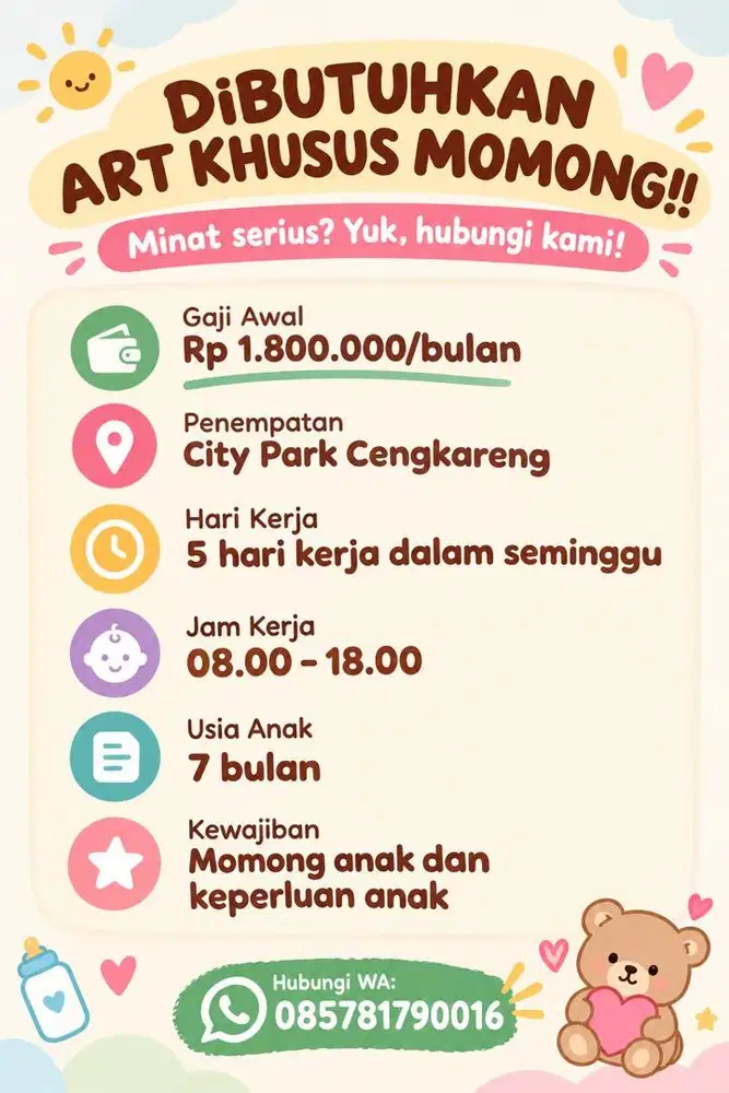 LOKER ART KHUSUS MOMONG