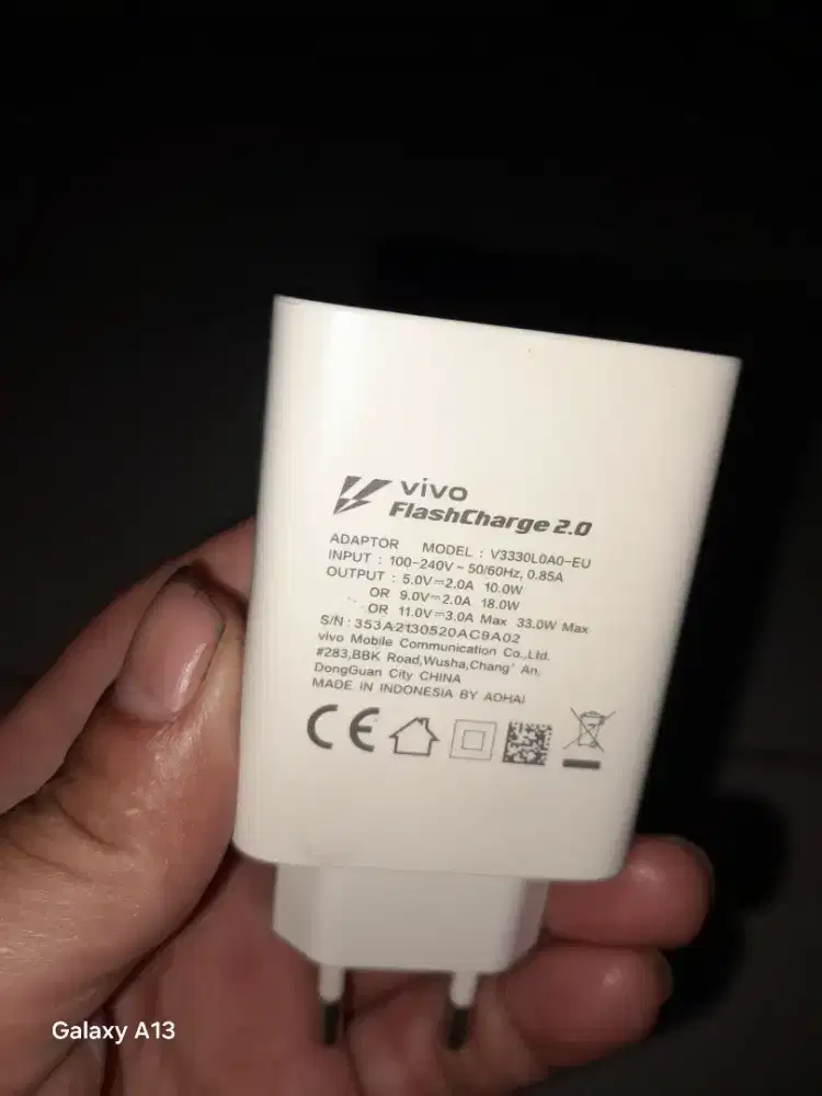 Kepala charger vivo 33wt original fast charging bgus mulus