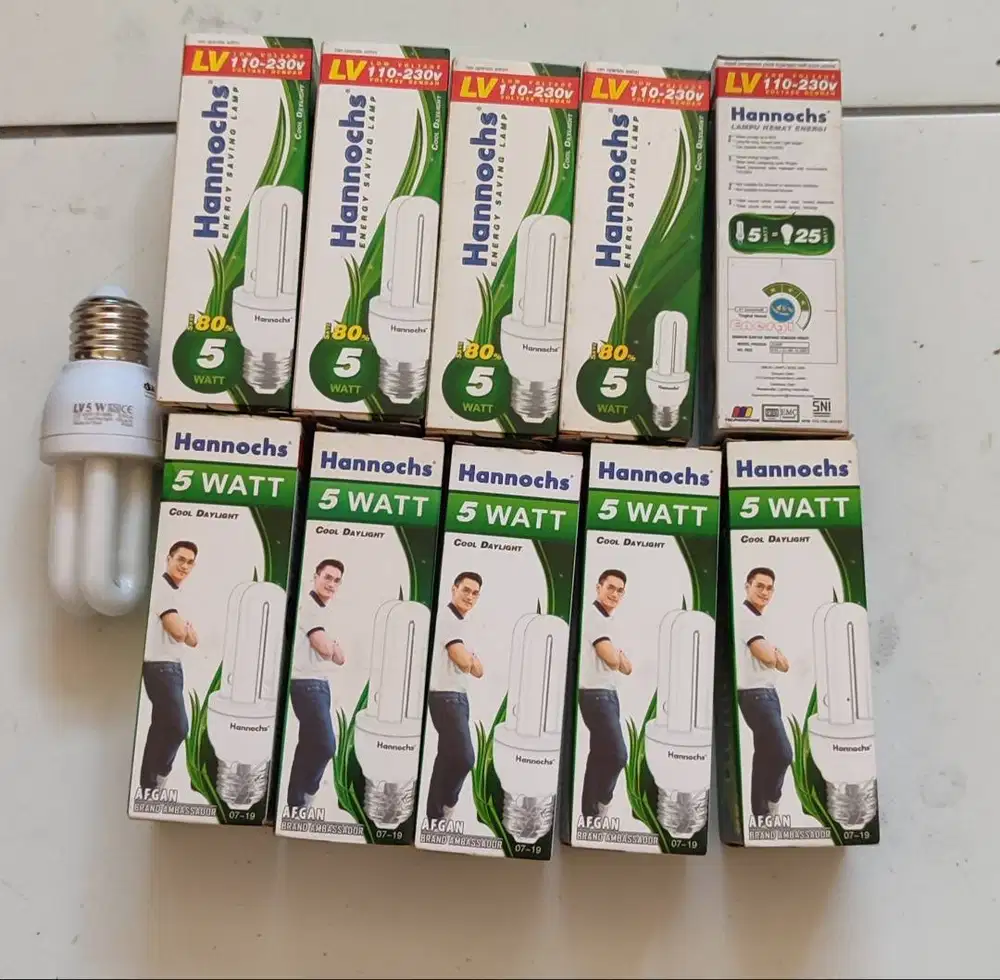 10 pcs Lampu Hannochs 2U 5W 5 Watt Jari