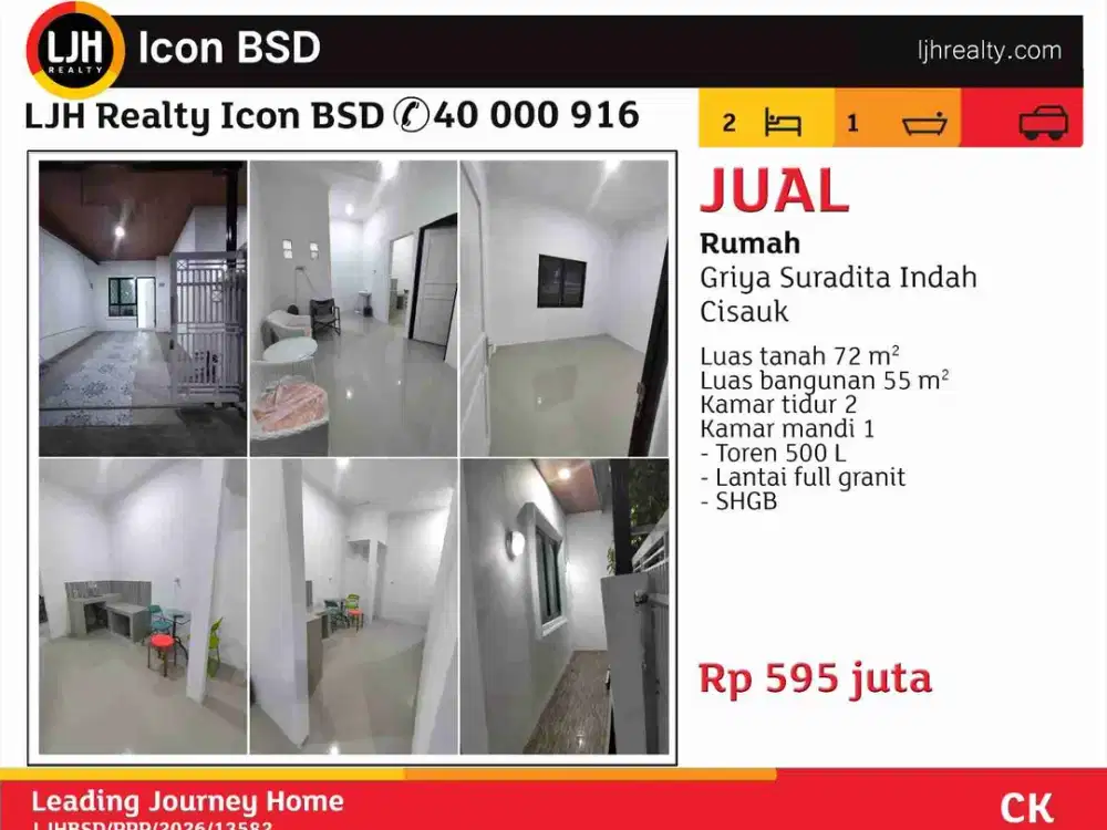 Di Jual Rumah Hunian Griya Suradita Indah Cisauk