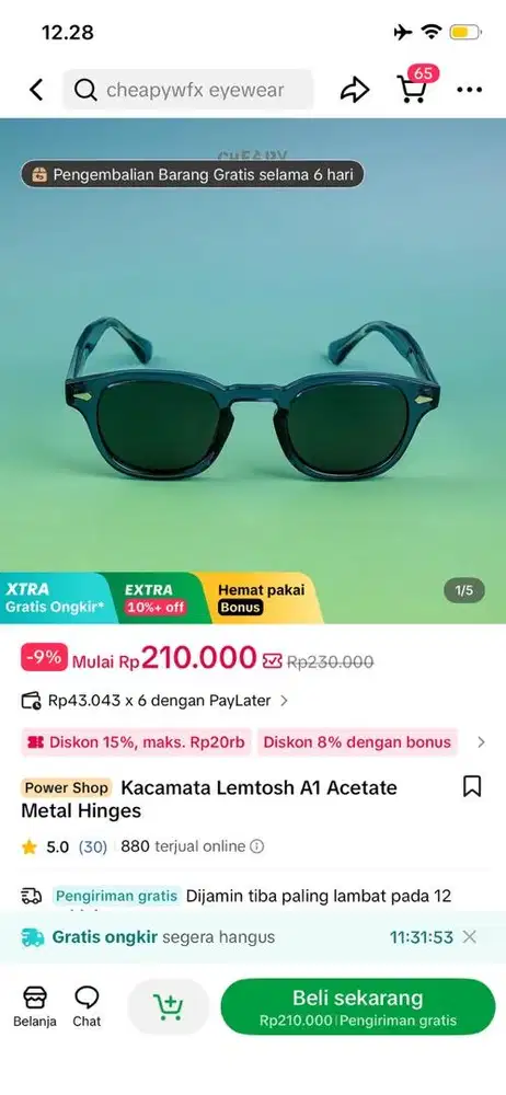 Cheapywfx sunglasses