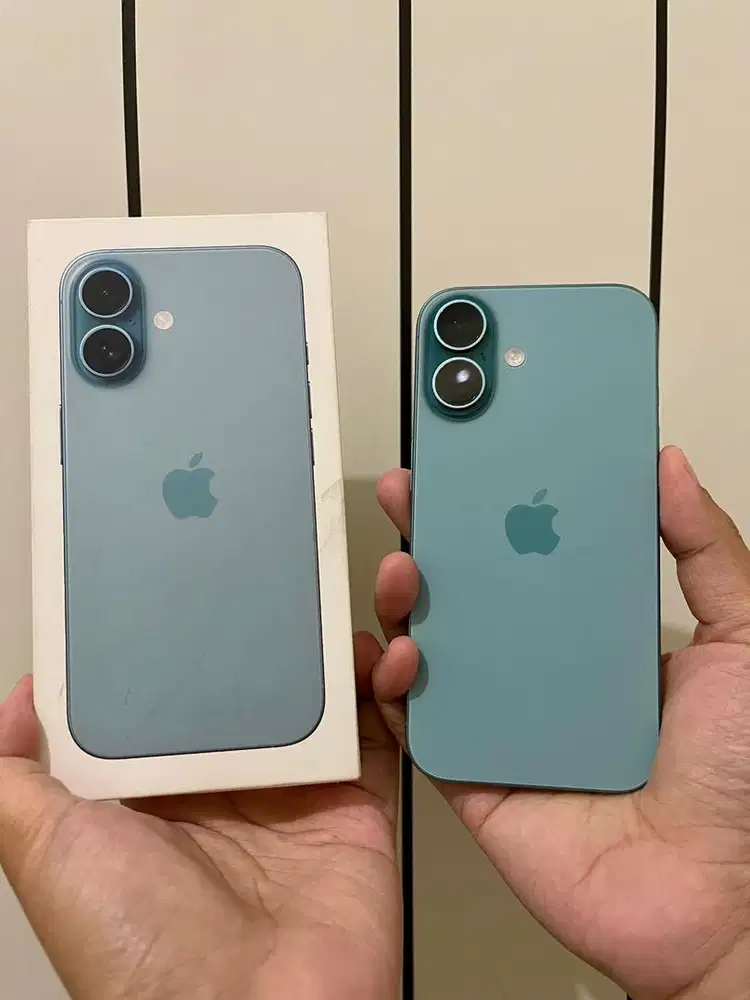iPhone 16 256GB Teal Blue - ex iBox Resmi - Fullset Mulus - BH 91%