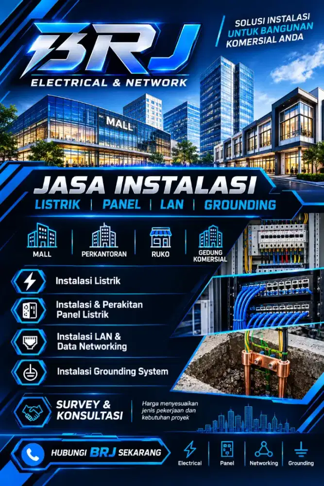 Jasa Instalasi Listrik, kabel LAN, perakitan panel & grounding