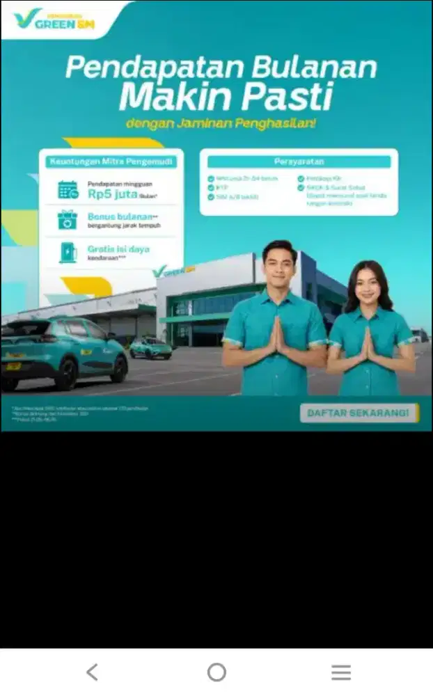 Lowongan Green SM Taksi Listrik