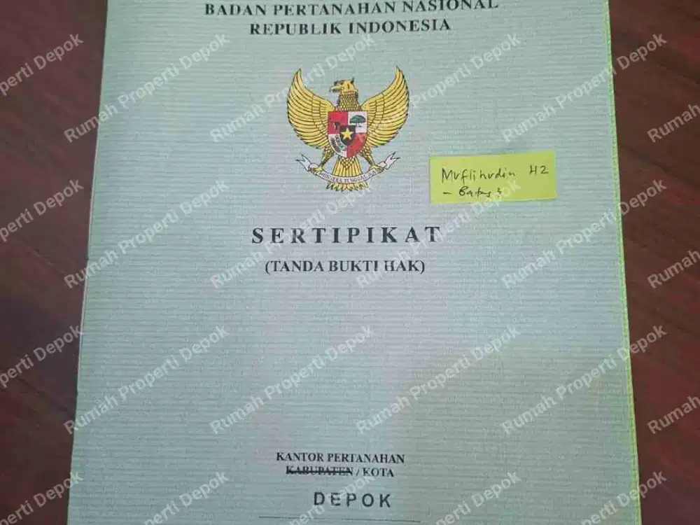 RUMAH DI CIPAYUNG DEPOK SIAP UNI SURAT SHM BALIK NAMA