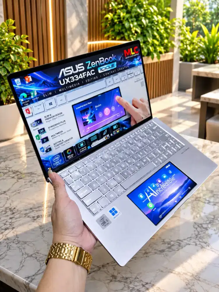 ASUS ZENBOOK ICYCLE SILVER UX334FAC SCREENPAD GEN 10 [ SSD 512Gb]