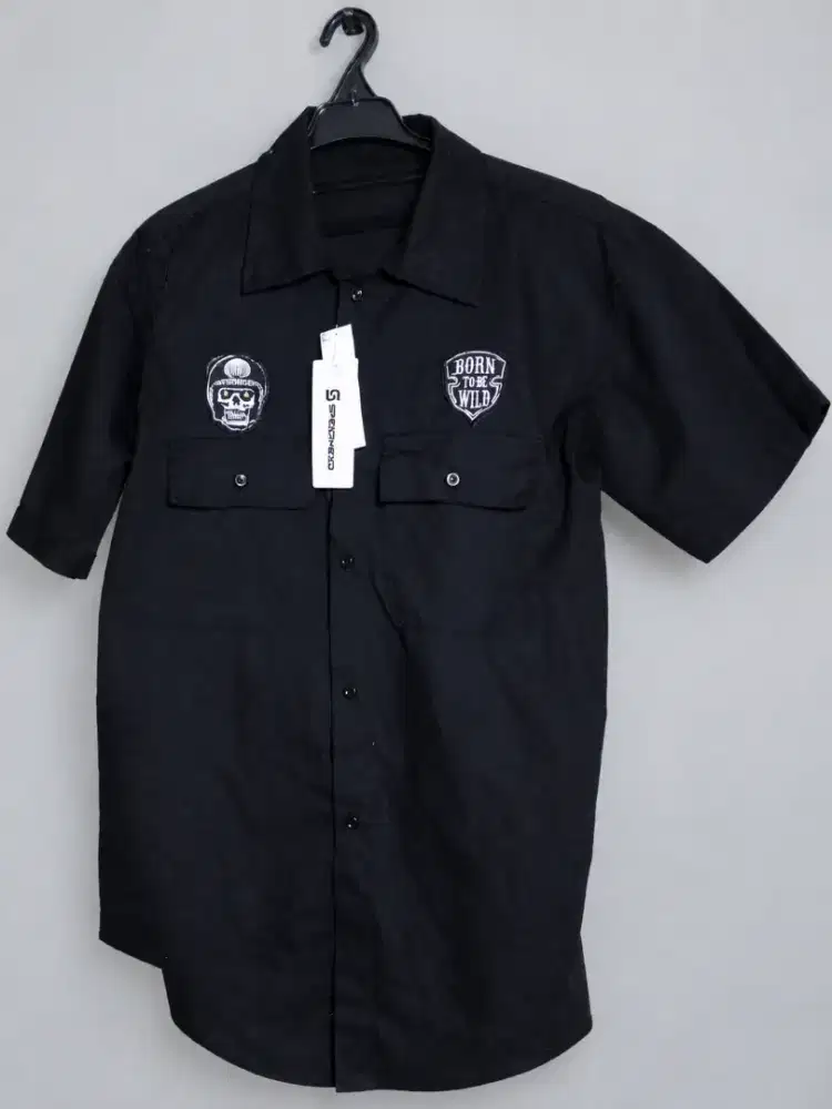 Kemeja lengan pendek pria Katun size XL adem baru ya no minus