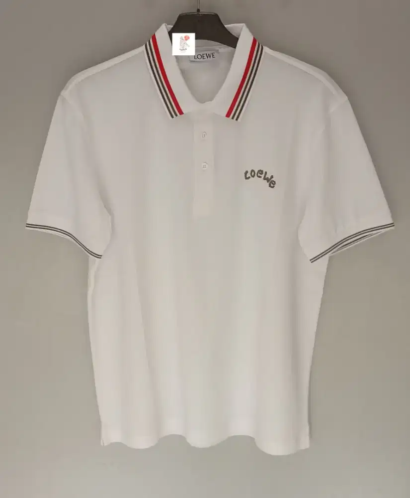 LOEWE TWIN TIPPED POLO SHIRT WHITE