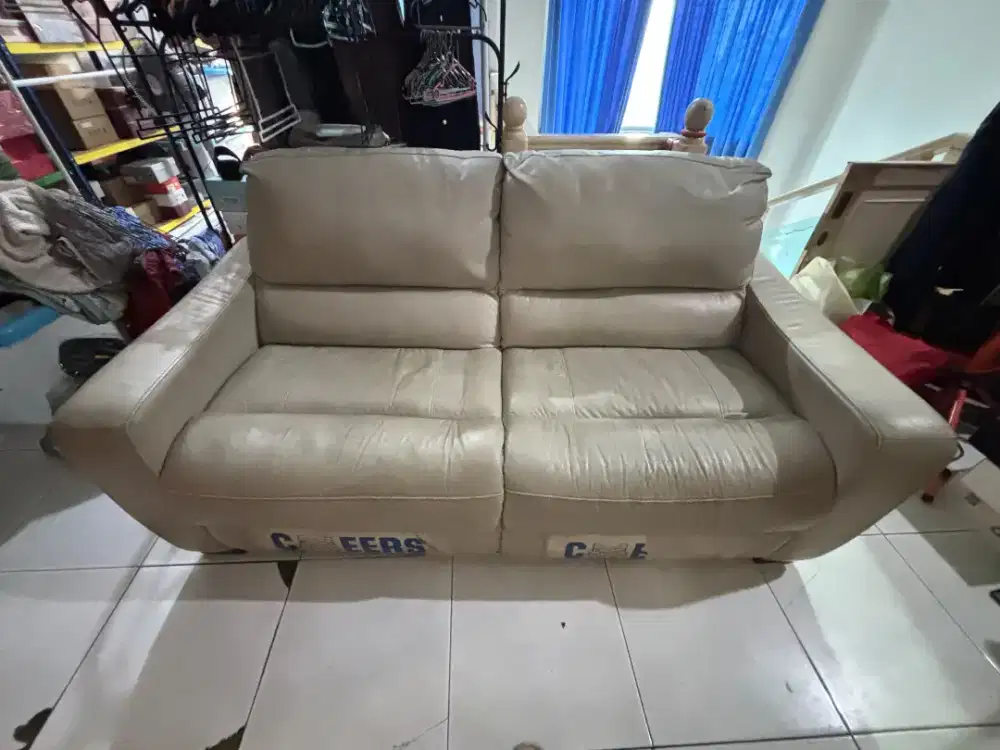 Sofa Recliner Elektrik Kulit Cheers by Informa 2 Seater Murah