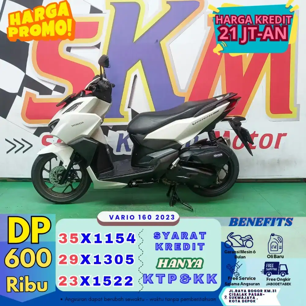 ( vario 160 tahun 2023 dp:600 garansi mesin 6 bulan