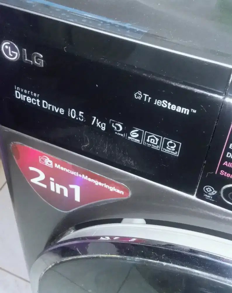 Jual bu Mesin cuci frontloading LG 10,5/7kg model baru,sdh plus dryer