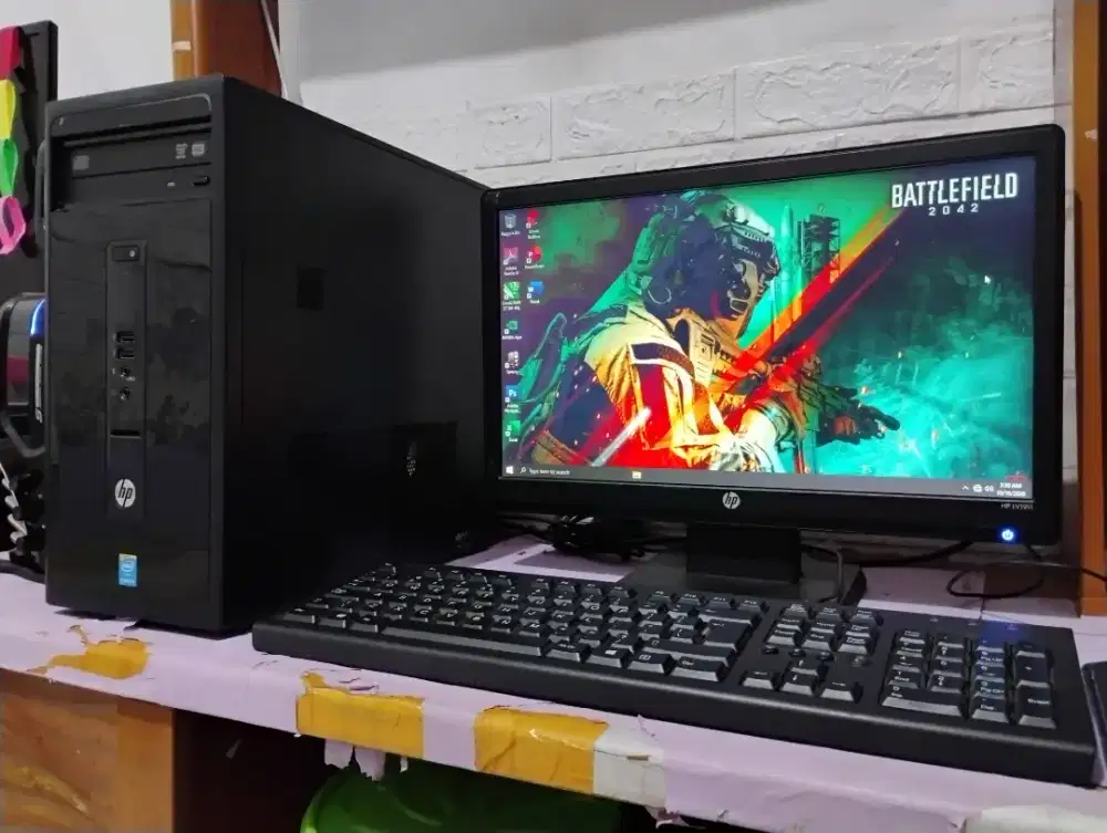 Pc gaming HP / intel gen4 + ram 8gb + vga nvidia 2gb + monitor 19inch