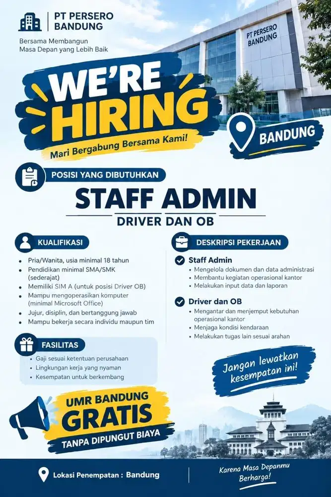 LOKER GRATIS BANDUNG