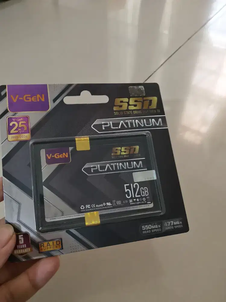 Ssd Sata V-gen Platinum 512 GB Baru