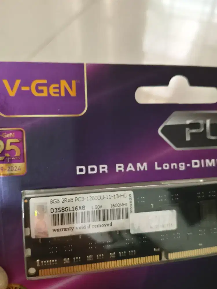 Ram V-gen ddr3 long dim 8gb