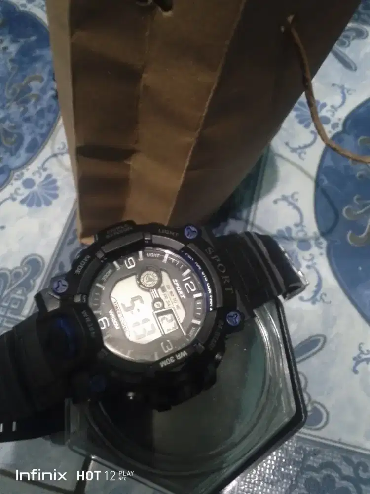 Jam Tangan Digital SPORT Hitam - Baru Lengkap Box