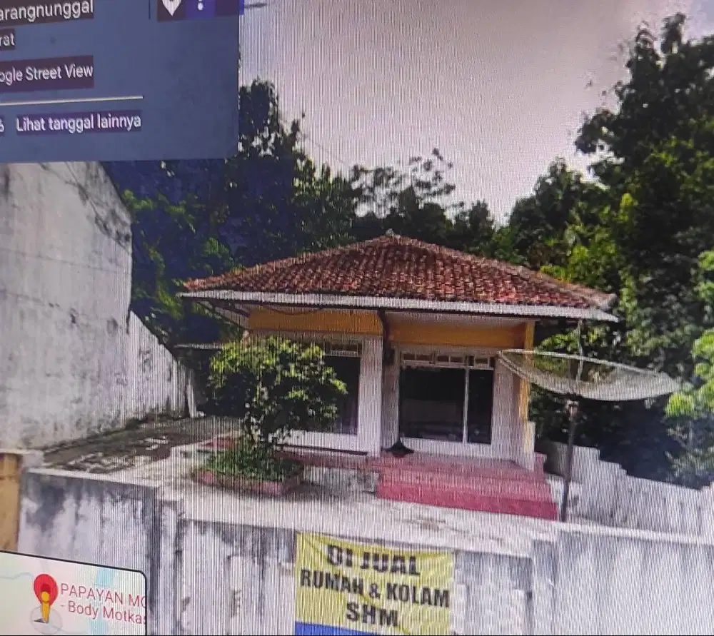 Rumah pinggir jalan lokasi tasik kabupaten