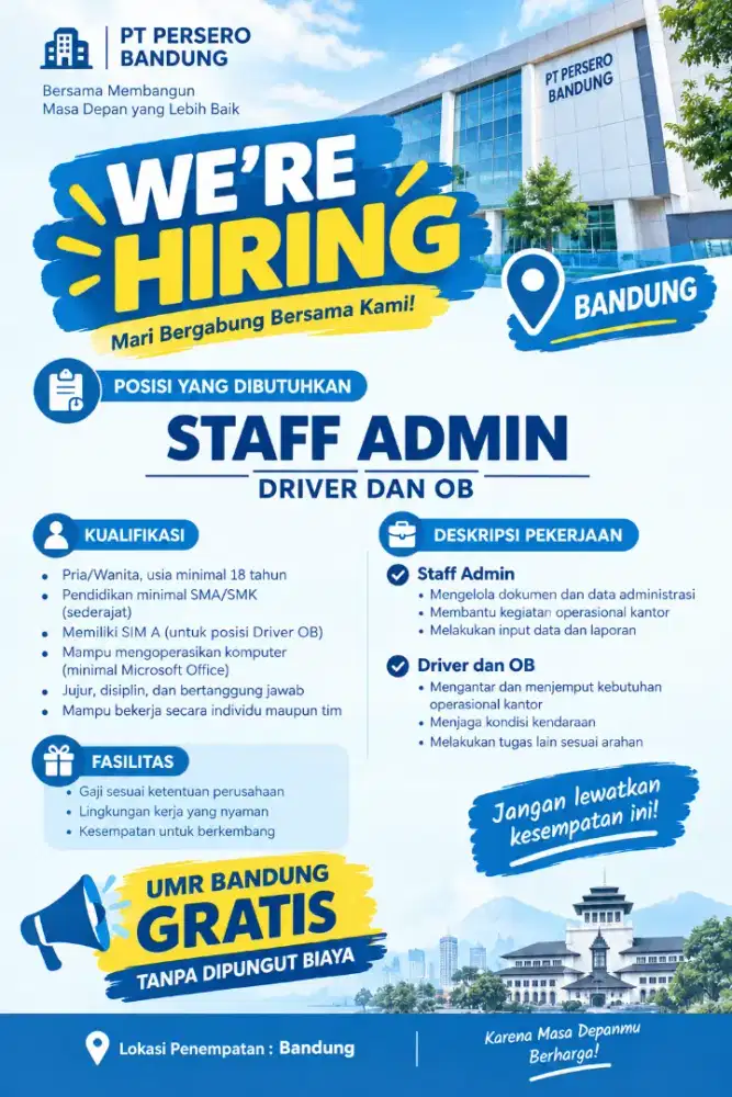 LOKER BANDUNG GRATIS