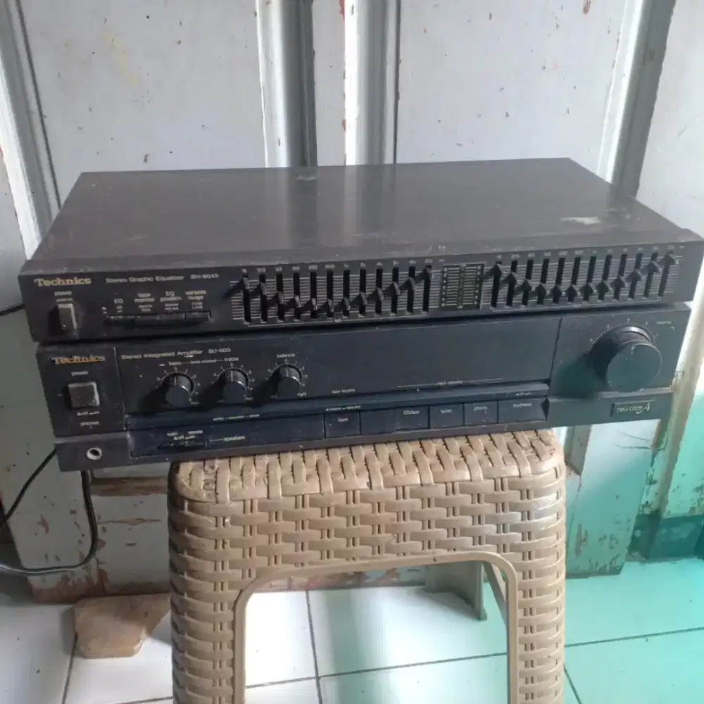 ampli dan equalizer technics su-600 sh-8045 mulus