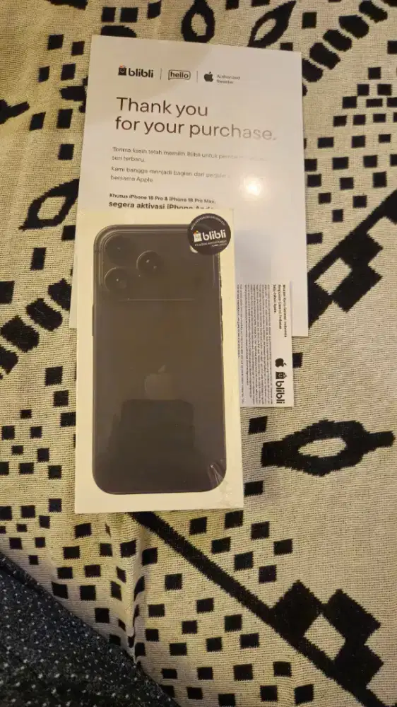 Iphone 18 Pro 256GB Black BLIBLI 
COD Depok
