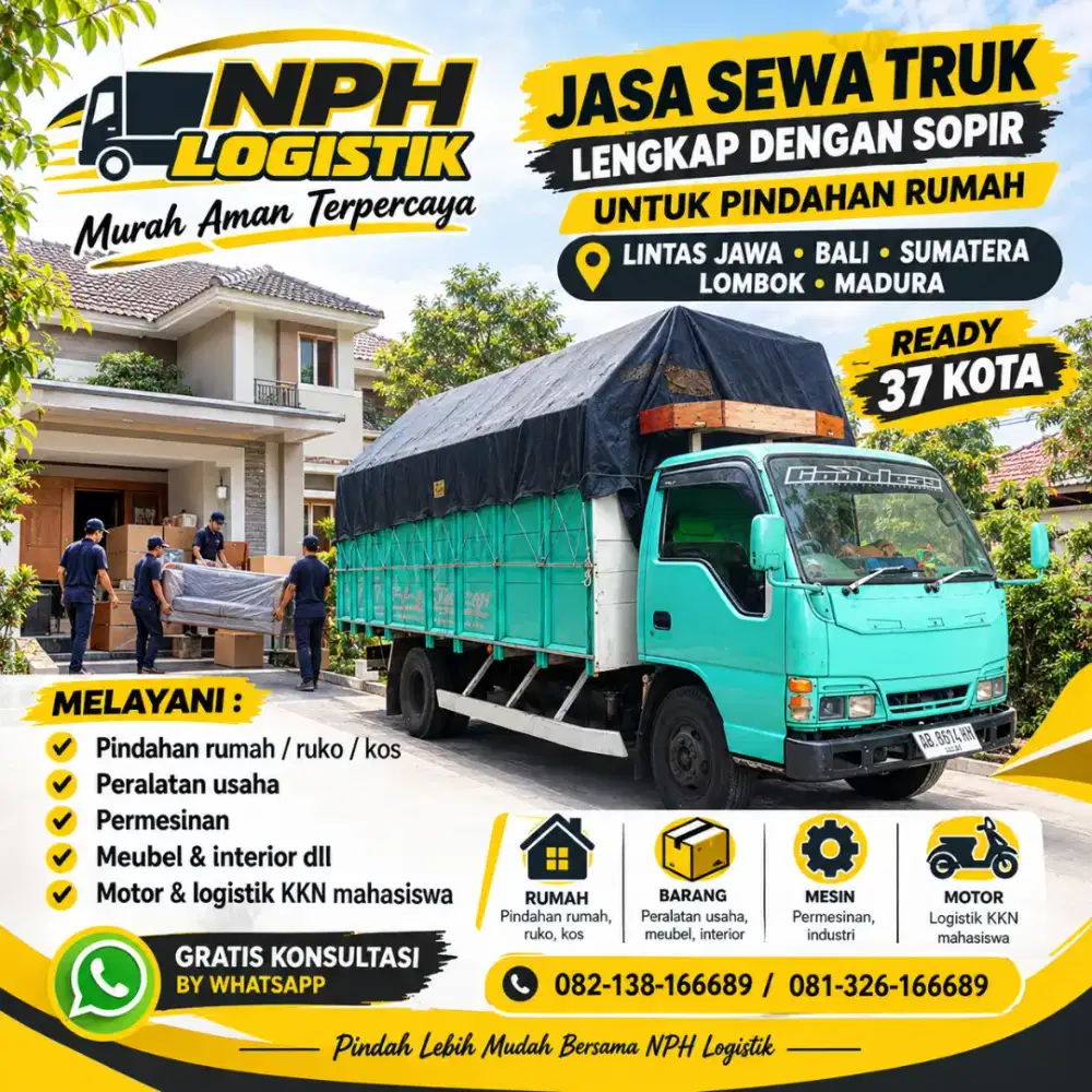 Sewa truk angkut barang jasa pindah rumah Depok murah terpercaya