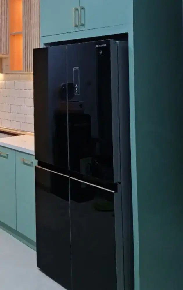 KULKAS SHARP 4 PINTU tempered glass mulus