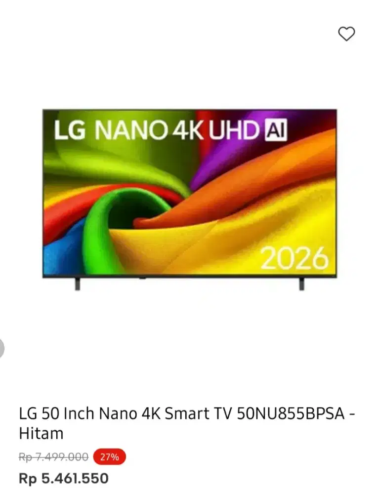 LG SMART TV 4K 50INCI