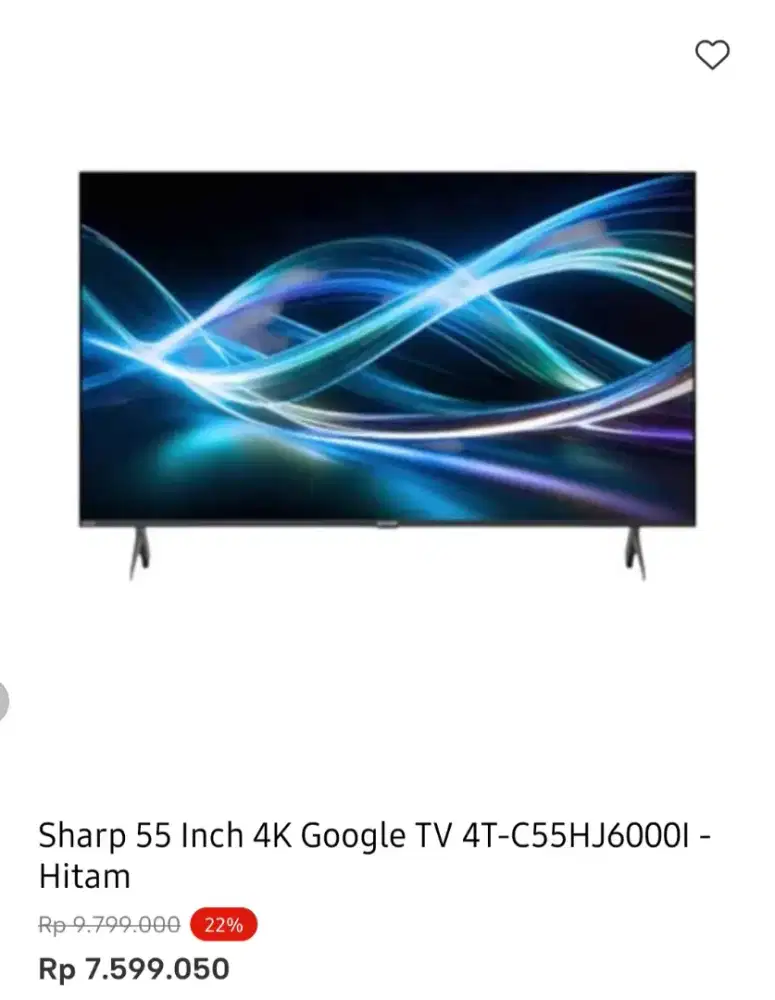 SHARP GOOGLE TV 4K 55INCI