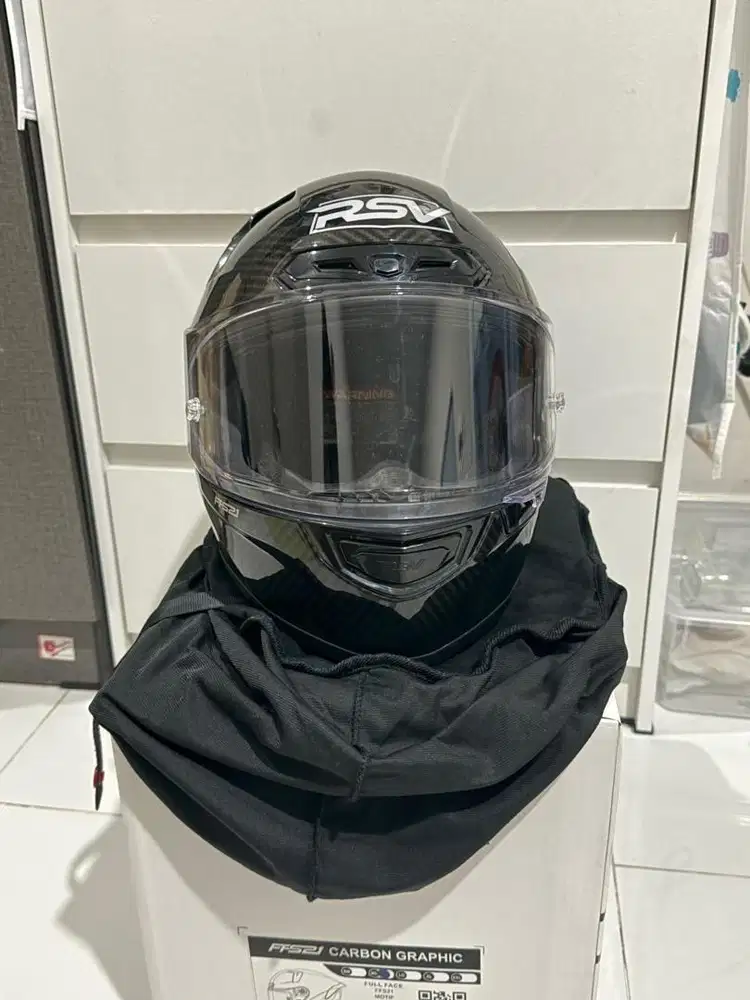Helm RSV FFS21 Motif Carbon Glossy Single Visor - Full Face