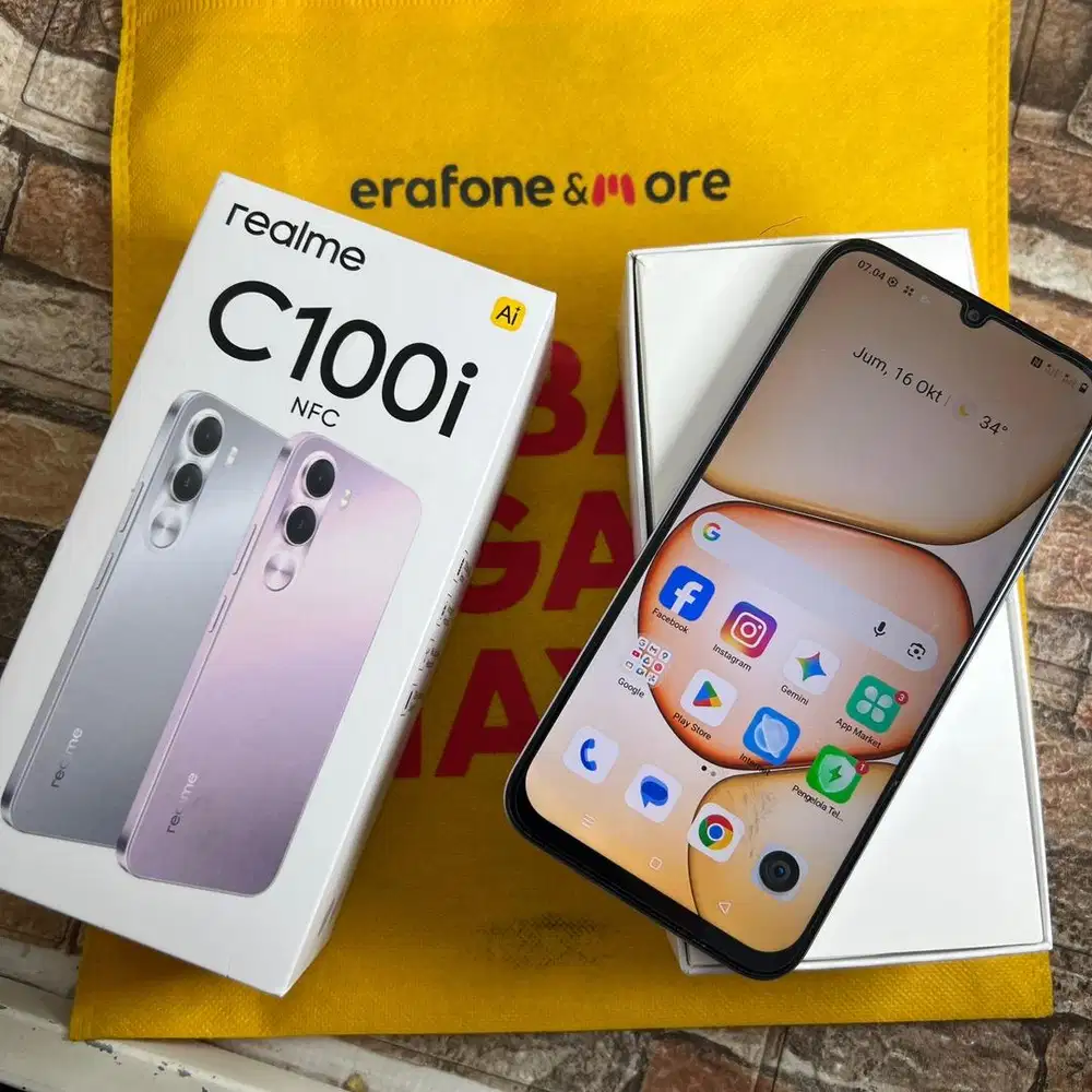 Realme C100i Nfc Ram 4/128 GB Mulus