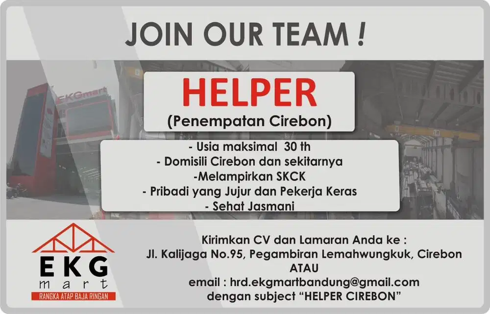 HELPER KENEK DIBUTUHKAN SEGERA