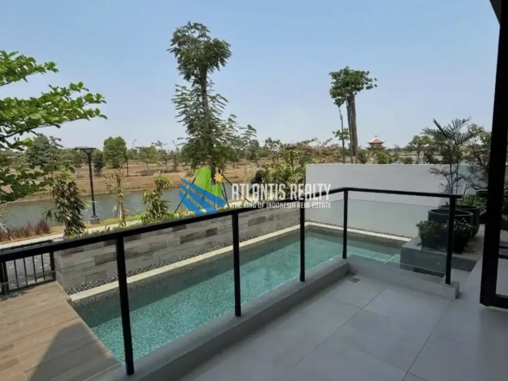 Dijual Rumah mewah view danau di cluster okinawa pik 2 Private Pool View Danau