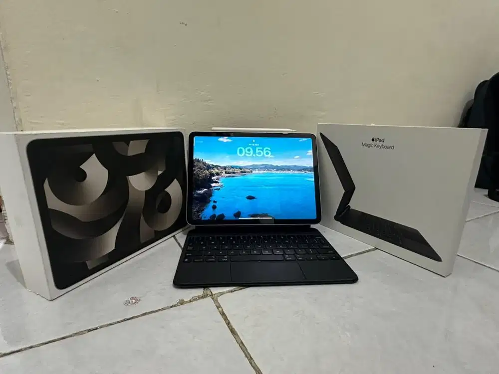 Ipad air M1 wifi 64 gb plus smart keyboard apple dan pencil goojodoq