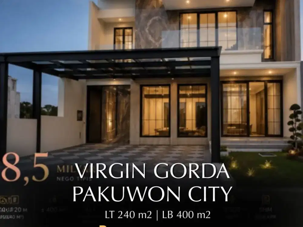 DIJUAL RUMAH VIRGIN GORDA PAKUWON CITY